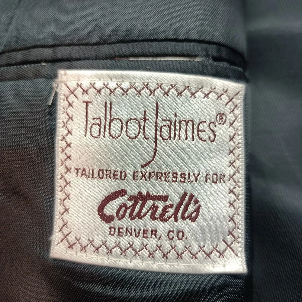 Vtg‎ Talbot Jaimes Navy Blue 2 Gold Button Sport Coat Blazer Mens 42L USA Preppy